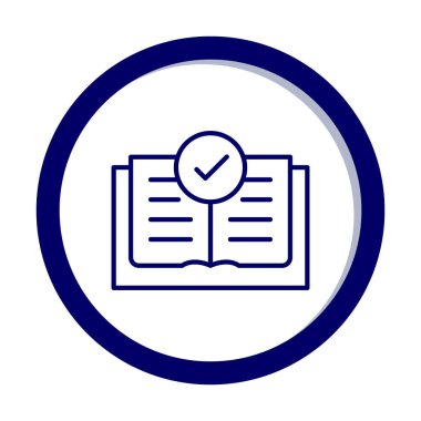 Basit düz Kitap simgesi vektör tasarımı