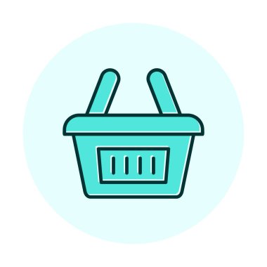 Alışveriş arabası ikon vektör illüstrasyonu 