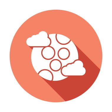 Dolunay düz ikonu. vektör illüstrasyonu 