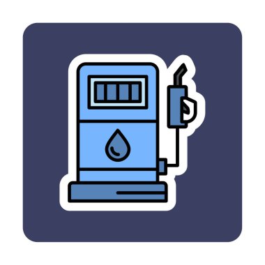 Basit Düz Yakıt ikonu vektör çizimi