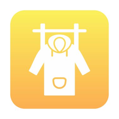 Islak Ceket Ağı simgesi, vektör illüstrasyonu