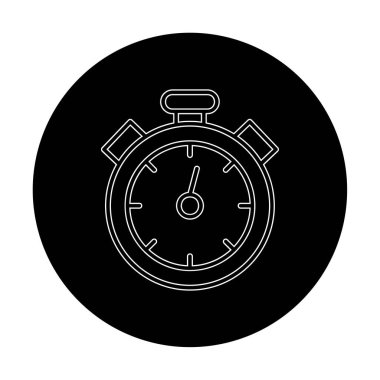 Basit düz kronometre simgesi çizimi