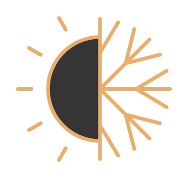 Hava durumu simgesi, vektör illüstrasyonu 