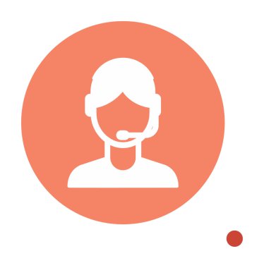 Vektör olarak Müşteri Hizmetleri Ajanı simgesi. logotype