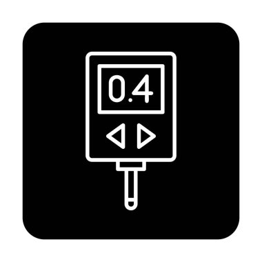 modern düz düz Glucometer simgesi çizimi