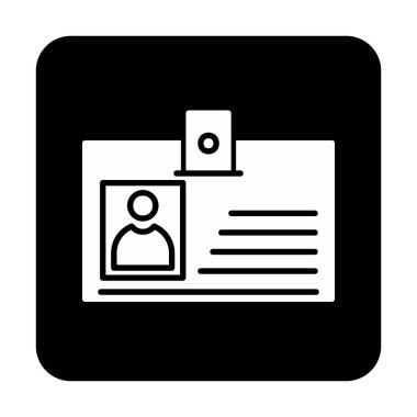 ID kart simgesi vektör illüstrasyonu                                  