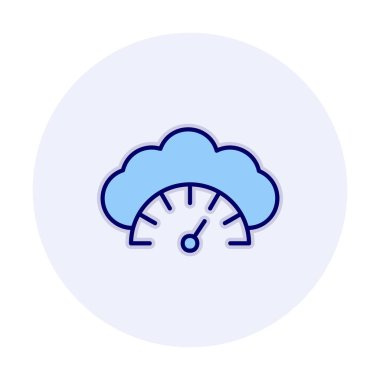  Gösterge düz simgesi, vektör illüstrasyonu 