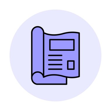 dergi simgesi, vektör illüstrasyonu basit tasarım