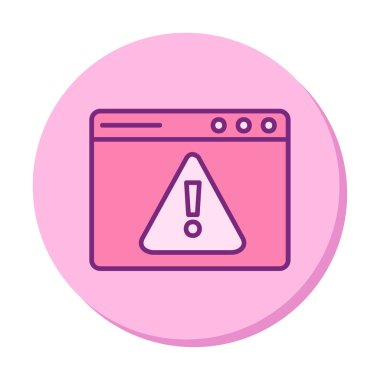 Basit Web Uyarı simgesi, vektör illüstrasyonu