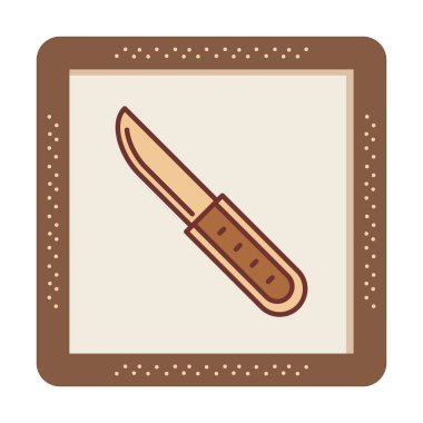 Beyaz arka plan üzerinde izole bıçak simge vektör  