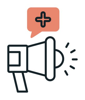 Basit Pazarlama Kampanyası simgesi, vektör illüstrasyonu