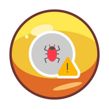 Basit düz CD virüs vektör çizimi