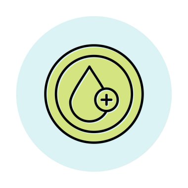 Kan damlası ağ simgesi, vektör illüstrasyonu 