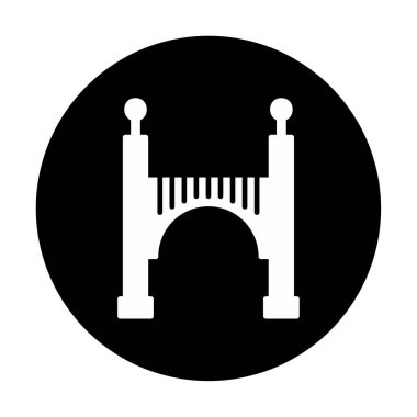 köprü düz simgesi, vektör illüstrasyon tasarımı 