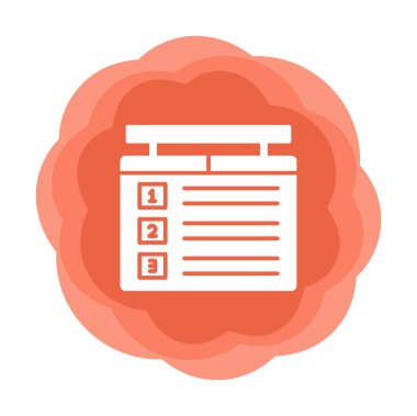 Puan tahtası web simgesi, vektör illüstrasyonu 