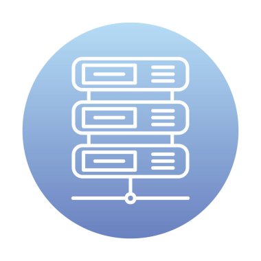 Veri sunucu simgesinin vektör illüstrasyonu 