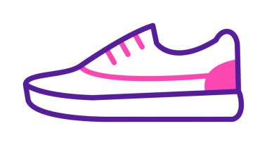 spor ayakkabı ikonu vektör illüstrasyonu 