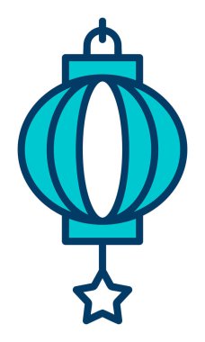 Çince fener kutsal kişilerin resmi, vektör çizim 