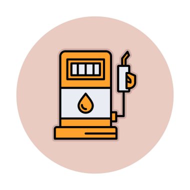 Basit Düz Yakıt ikonu vektör çizimi