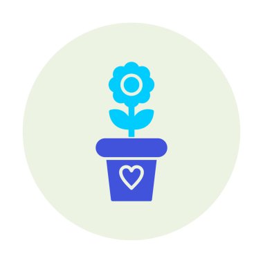 çiçek saksısı vektör illüstrasyonu