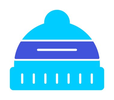 Kış Şapkası simgesinin vektör illüstrasyonu