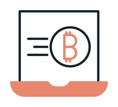 dizüstü bilgisayar simgesi, vektör illüstrasyonu basit tasarım