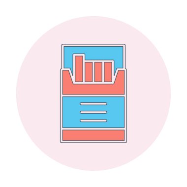 Sigara Kutusu Web simgesi, vektör illüstrasyonu 