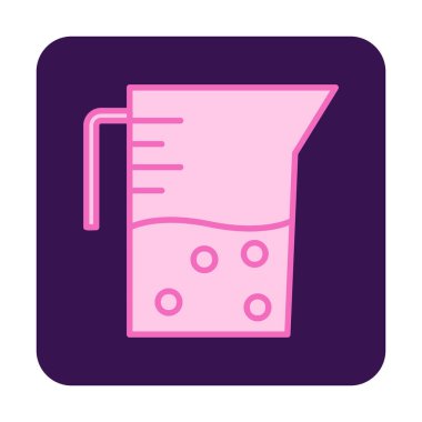 Beaker modern simgesinin vektör illüstrasyonu                          