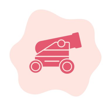 Basit Topçu simgesi, vektör illüstrasyonu