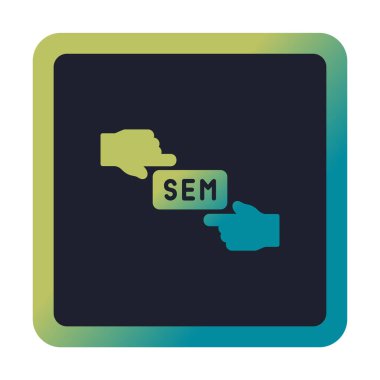 Basit düz Sem simgesi vektör illüstrasyon tasarımı