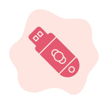 usb flash disk simgesinin vektör çizimi 