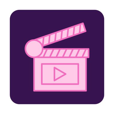 Alkış tahtası vektör düz renk simgesi