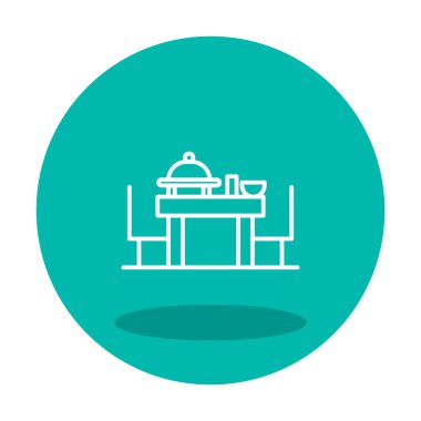 Basit ziyafet simgesi, vektör illüstrasyonu