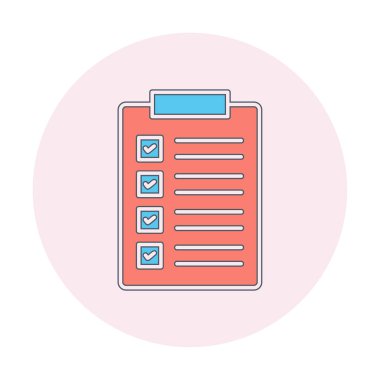 Kontrol Listesi web simgesi, vektör illüstrasyonu 