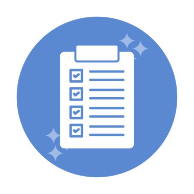 Kontrol Listesi web simgesi, vektör illüstrasyonu 