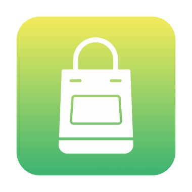 Alışveriş poşeti simgesi, vektör illüstrasyonu basit tasarım