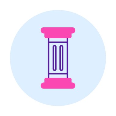 Sütun düz simgesinin vektör illüstrasyonu