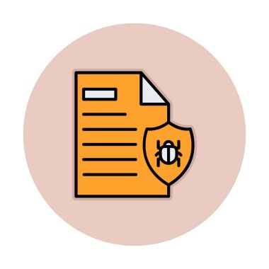 Hata kalkanı simgesi, vektör illüstrasyonlu dosya simgesi 