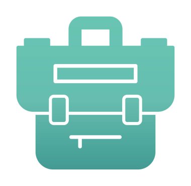 Çanta. Web simgesi basit illüstrasyon  