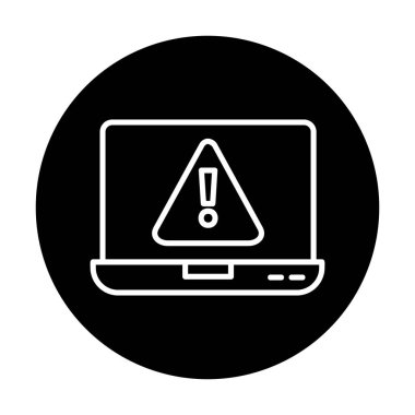 Hata vektör çizimi, Konsept ve grafik tasarım için Adware vektör çizgisi simgesi. 