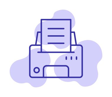 Yazıcı simgesi vektör illüstrasyonu