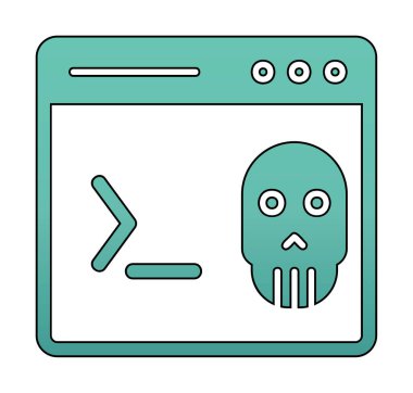 bilgisayar terminali simgesi, vektör illüstrasyonu basit tasarım