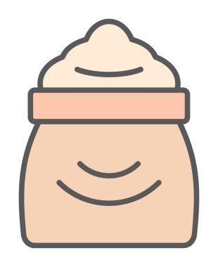 Şeker düzlüğü simgesi, vektör illüstrasyonu  