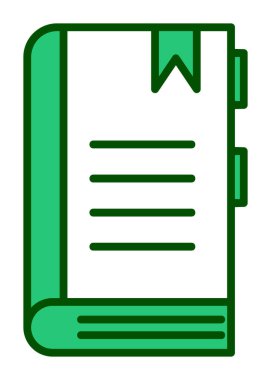 kitap simgesi, vektör illüstrasyonu basit tasarım