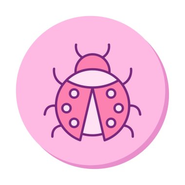  Basit grafik düz uğur böceği vektörü 