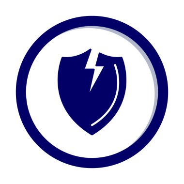 Kırık Kalkan simgesi. vektör illüstrasyonu 