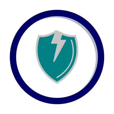 Kırık Kalkan simgesi. vektör illüstrasyonu 