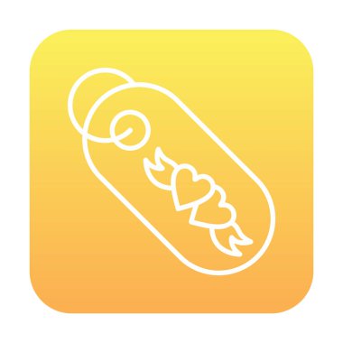 Hediye Etiketi simgesi, vektör illüstrasyonu 