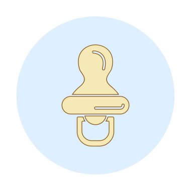 Bebek emziği çizgisi simgesi. doğrusal işaret web tasarımı.