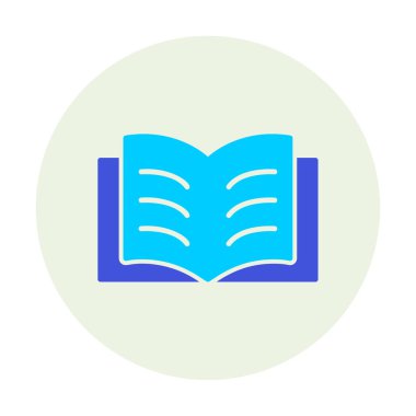 açık kitap simgesi, vektör illüstrasyonu basit tasarım